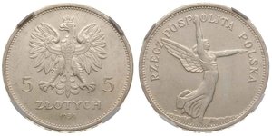 5 Zloty Segunda República Polaca (1918 - 1939) Plata 