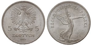 5 Zloty Segunda República Polaca (1918 - 1939) Plata 