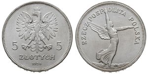 5 Zloty Segunda República Polaca (1918 - 1939) Plata 