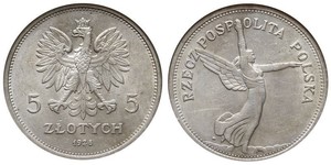 5 Zloty Segunda República Polaca (1918 - 1939) Plata 