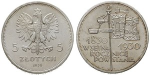 5 Zloty Segunda República Polaca (1918 - 1939) Plata 