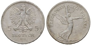 5 Zloty Segunda República Polaca (1918 - 1939) Plata 