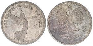 5 Zloty Segunda República Polaca (1918 - 1939) Plata 