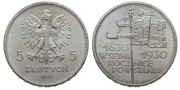 5 Zloty Segunda República Polaca (1918 - 1939) Plata 