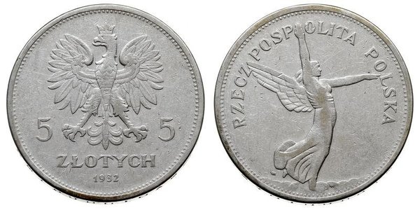 5 Zloty Segunda República Polaca (1918 - 1939) Plata 