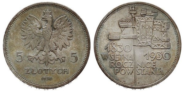 5 Zloty Segunda República Polaca (1918 - 1939) Plata 