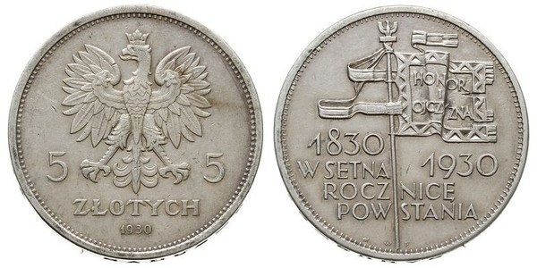 5 Zloty Segunda República Polaca (1918 - 1939) Plata 