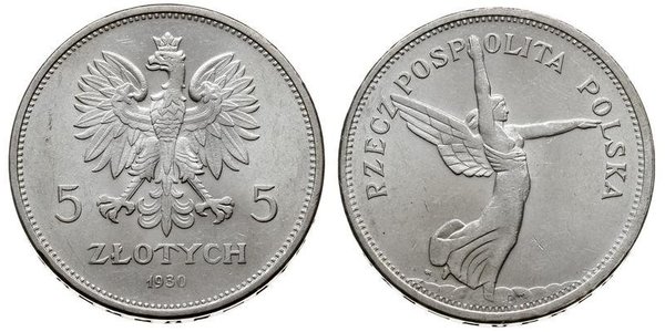 5 Zloty Segunda República Polaca (1918 - 1939) Plata 