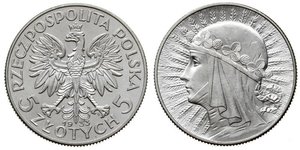 5 Zloty Zweite Polnische Republik (1918 - 1939) Silber Johann III. Sobieski (1629-1696)