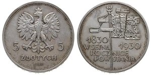 5 Zloty Zweite Polnische Republik (1918 - 1939) Silber 