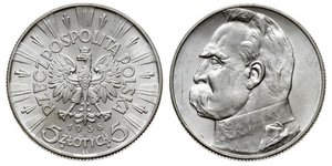 5 Zloty Zweite Polnische Republik (1918 - 1939) Silber Józef Piłsudski