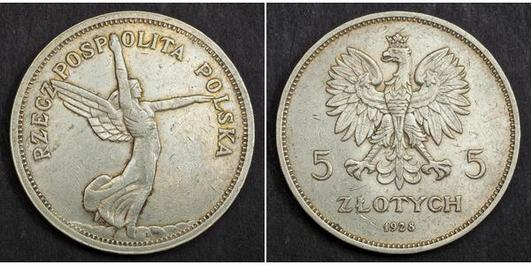 5 Zloty Zweite Polnische Republik (1918 - 1939) Silber 