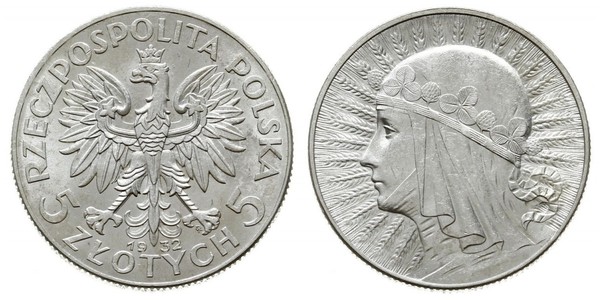 5 Zloty Zweite Polnische Republik (1918 - 1939) Silber Johann III. Sobieski (1629-1696)