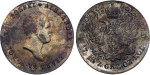 5 Zloty Kingdom of Poland (1815-1915) Silver Alexander I of Russia (1777-1825)