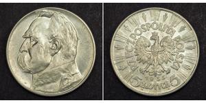 5 Zloty Second Polish Republic (1918 - 1939) Silver Józef Piłsudski