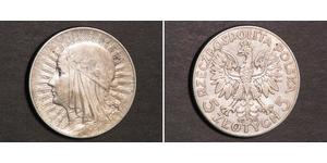 5 Zloty Second Polish Republic (1918 - 1939) Silver John III Sobieski (1629-1696)