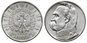 5 Zloty Second Polish Republic (1918 - 1939) Silver Józef Piłsudski