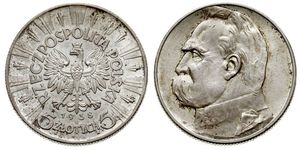 5 Zloty Second Polish Republic (1918 - 1939) Silver Józef Piłsudski