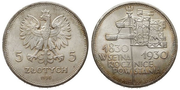 5 Zloty Second Polish Republic (1918 - 1939) Silver 