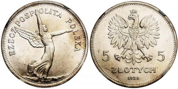 5 Zloty Second Polish Republic (1918 - 1939) Silver 
