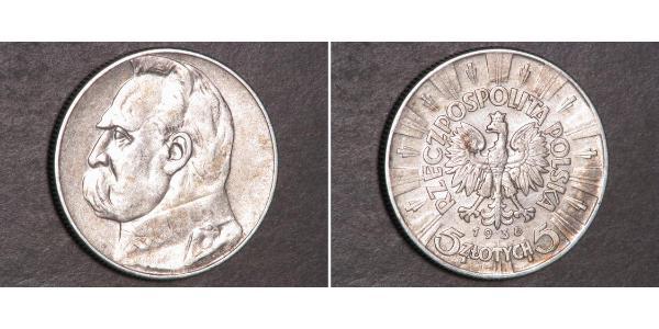 5 Zloty Second Polish Republic (1918 - 1939) Silver Józef Piłsudski