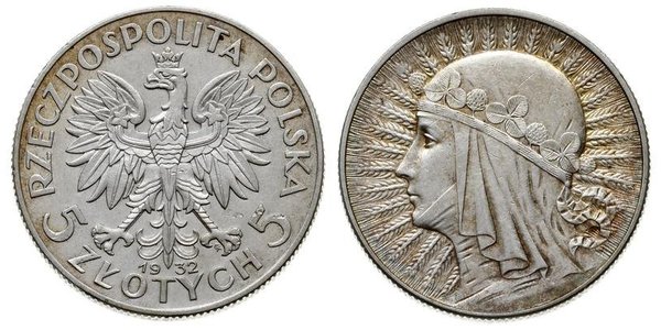 5 Zloty Second Polish Republic (1918 - 1939) Silver John III Sobieski (1629-1696)