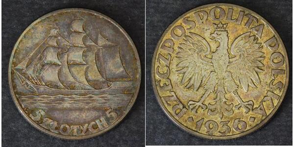 5 Zloty Second Polish Republic (1918 - 1939) Silver 