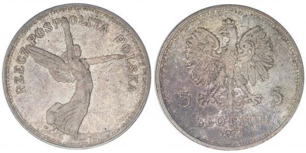 5 Zloty Second Polish Republic (1918 - 1939) Silver 