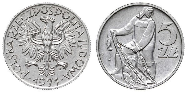 5 Zloty República Popular de Polonia (1952-1990)  