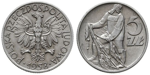 5 Zloty República Popular de Polonia (1952-1990)  