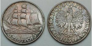 5 Zloty Zweite Polnische Republik (1918 - 1939)  