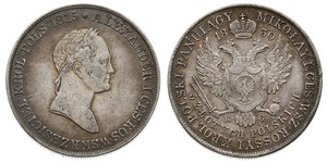 5 Zloty 俄罗斯帝国 (1721 - 1917) 銀 亚历山大一世 (俄国)  (1777-1825)