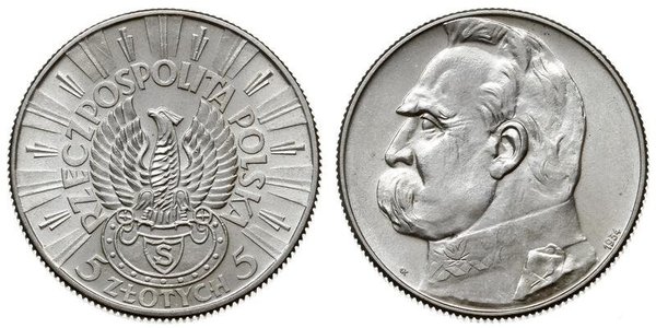 5 Zloty 波兰第二共和国 (1918 - 1939) 銀 约瑟夫·毕苏斯基
