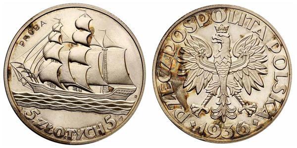 5 Zloty 波兰第二共和国 (1918 - 1939) 銀 