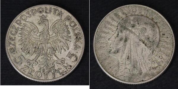 5 Zloty 波兰第二共和国 (1918 - 1939) 銀 扬三世 (波兰)