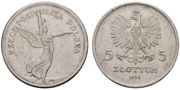 5 Zloty 波兰第二共和国 (1918 - 1939) 銀 