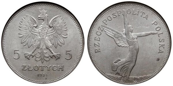 5 Zloty 波兰第二共和国 (1918 - 1939) 銀 