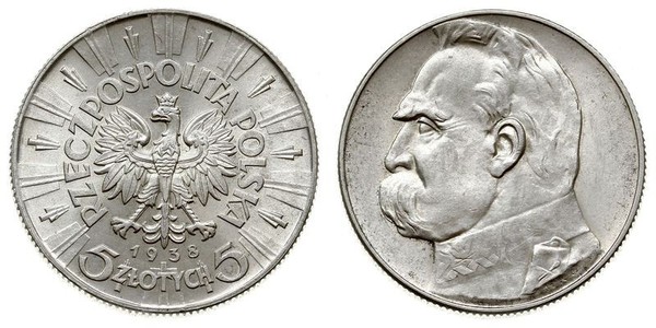 5 Zloty 波兰第二共和国 (1918 - 1939) 銀 约瑟夫·毕苏斯基