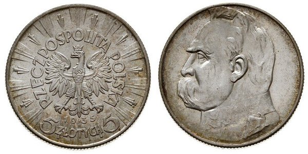 5 Zloty 波兰第二共和国 (1918 - 1939) 銀 约瑟夫·毕苏斯基