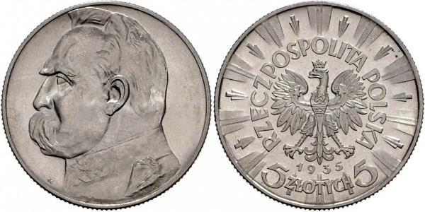 5 Zloty 波兰第二共和国 (1918 - 1939) 銀 约瑟夫·毕苏斯基