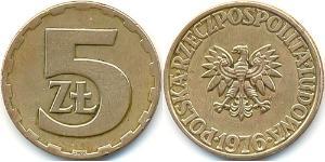 5 Zloty 波兰人民共和国 (1944 - 1989) 黃銅 