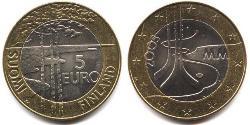 5 Євро Фінляндія (1917 - ) Біметал 