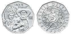 5 Євро Австрійська Республіка (1955 - ) Срібло 