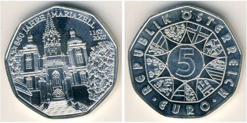 5 Євро Австрійська Республіка (1955 - ) Срібло 