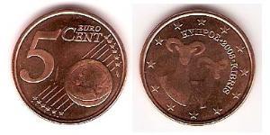 5 Євроцент Кіпр (1960 - ) Мідь/Залізо 