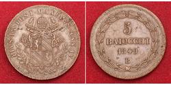 5 Baiocco 教皇国 (754 - 1870) 銅 