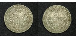 5 Батц Швейцария Серебро 