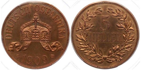 5 Гелер Німецька Східна Африка (1885-1919) Бронза 