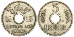 5 Heller Afrique orientale allemande (1885-1919) Cuivre/Nickel 