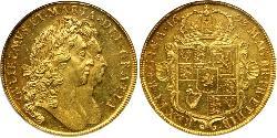 5 Гинея Королевство Англия (927-1649,1660-1707) Золото Вильгельм III (1650-1702)